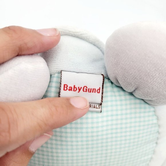 Vintage Baby Gund Pastel Gingham Plaid Turtle Stuffed Animal Plush Squeaks 8" - Picture 6 of 9